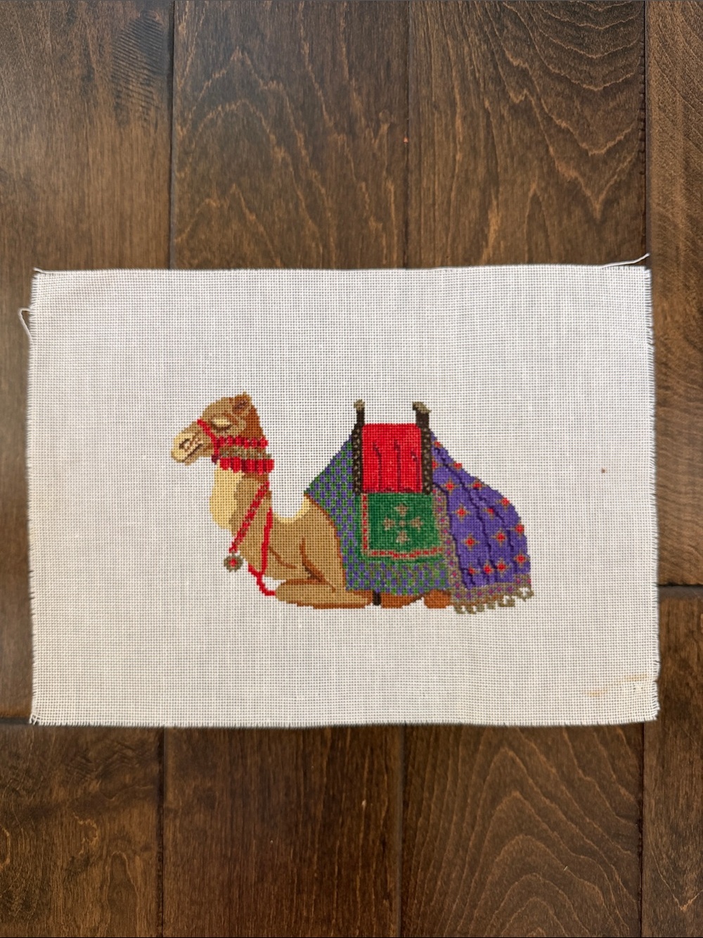 Incomplete Needlepoint project - Camel